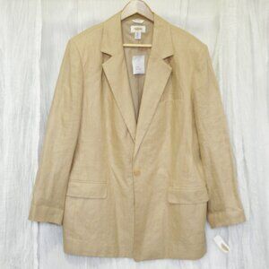 Talbots Linen Beige Blazer 16W New